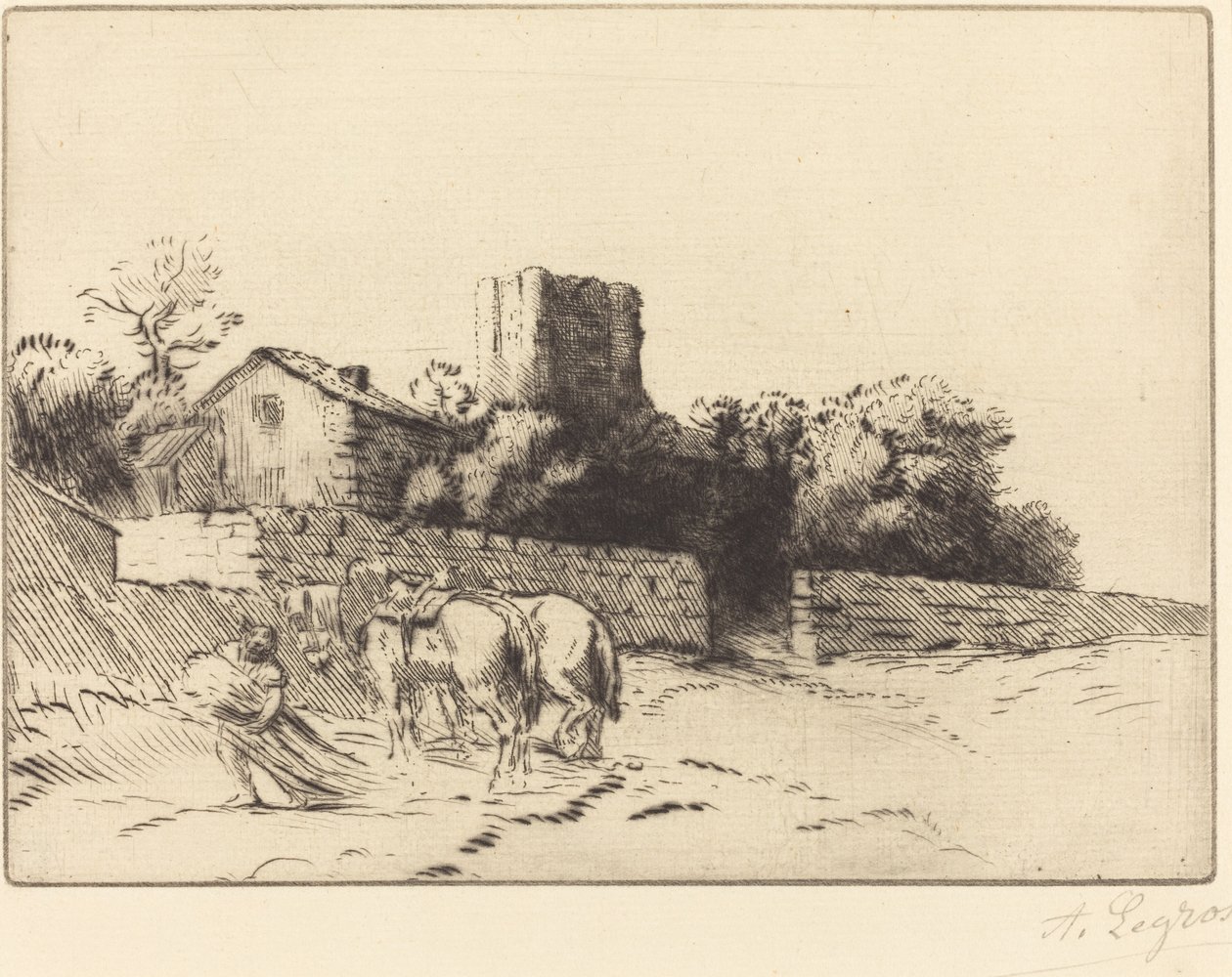 Pfarrhausmauer von Alphonse Legros