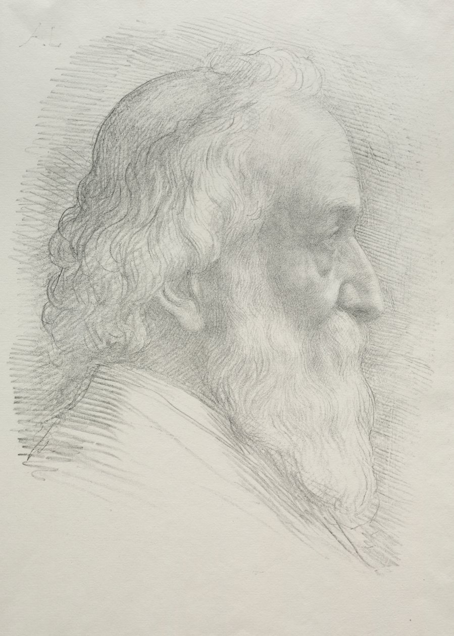 Selbstporträt (10. Tafel) von Alphonse Legros