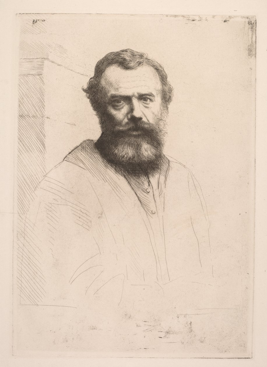 Selbstporträt (dritte Platte) von Alphonse Legros