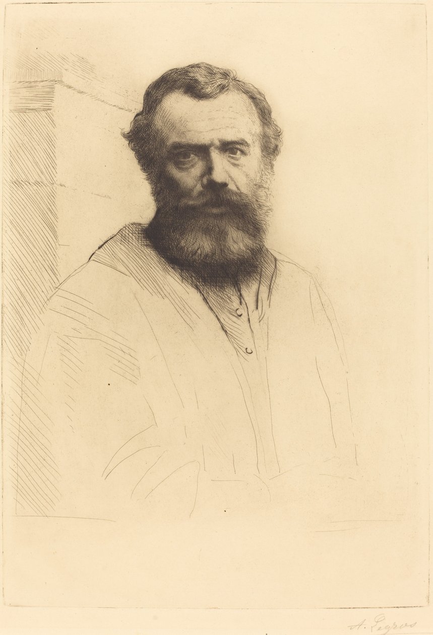 Selbstporträt, 3. Platte von Alphonse Legros