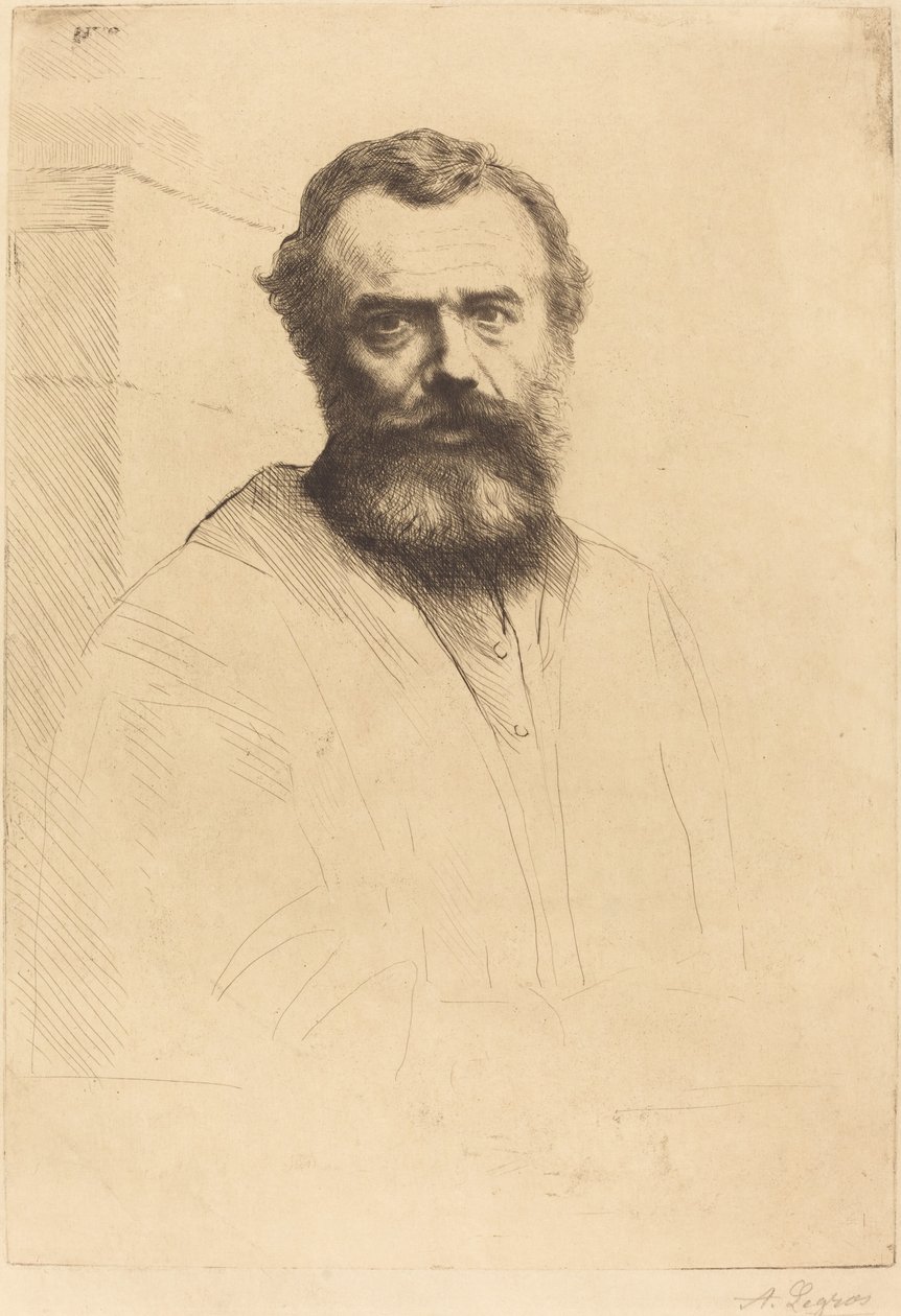 Selbstporträt, 3. Platte von Alphonse Legros