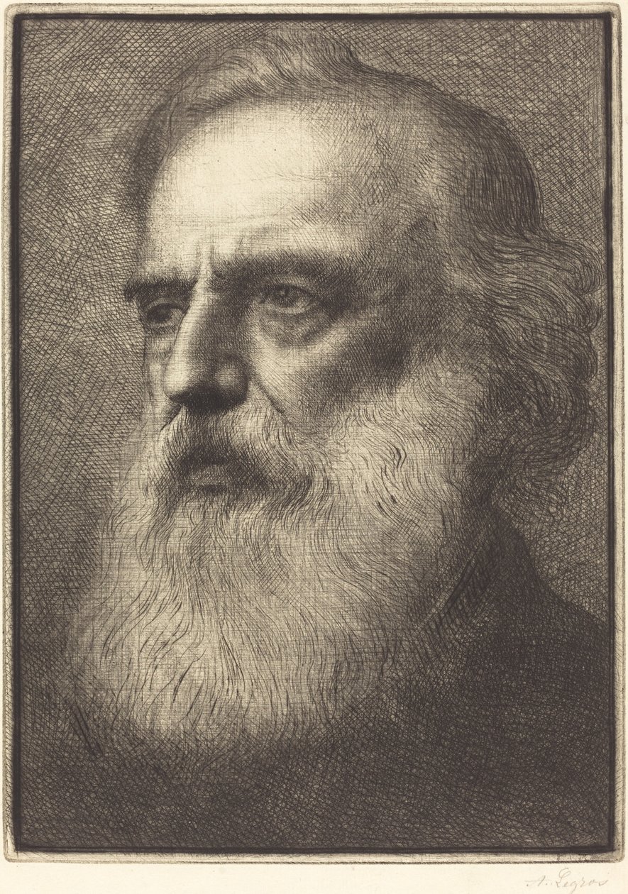 Selbstporträt, 4. Platte von Alphonse Legros