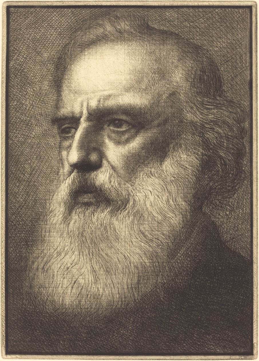 Selbstporträt, 4. Platte von Alphonse Legros