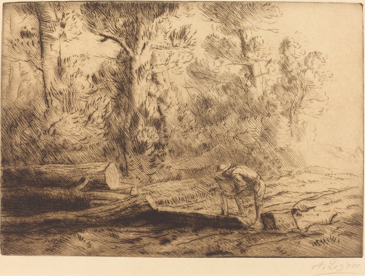 Holzstämme spalten von Alphonse Legros