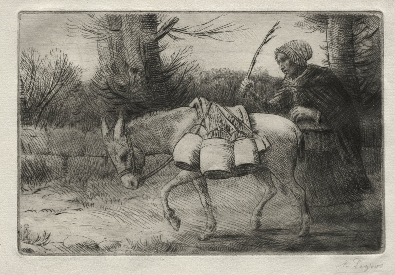 Die Milchmagd von Boulogne (Dritte Platte) von Alphonse Legros