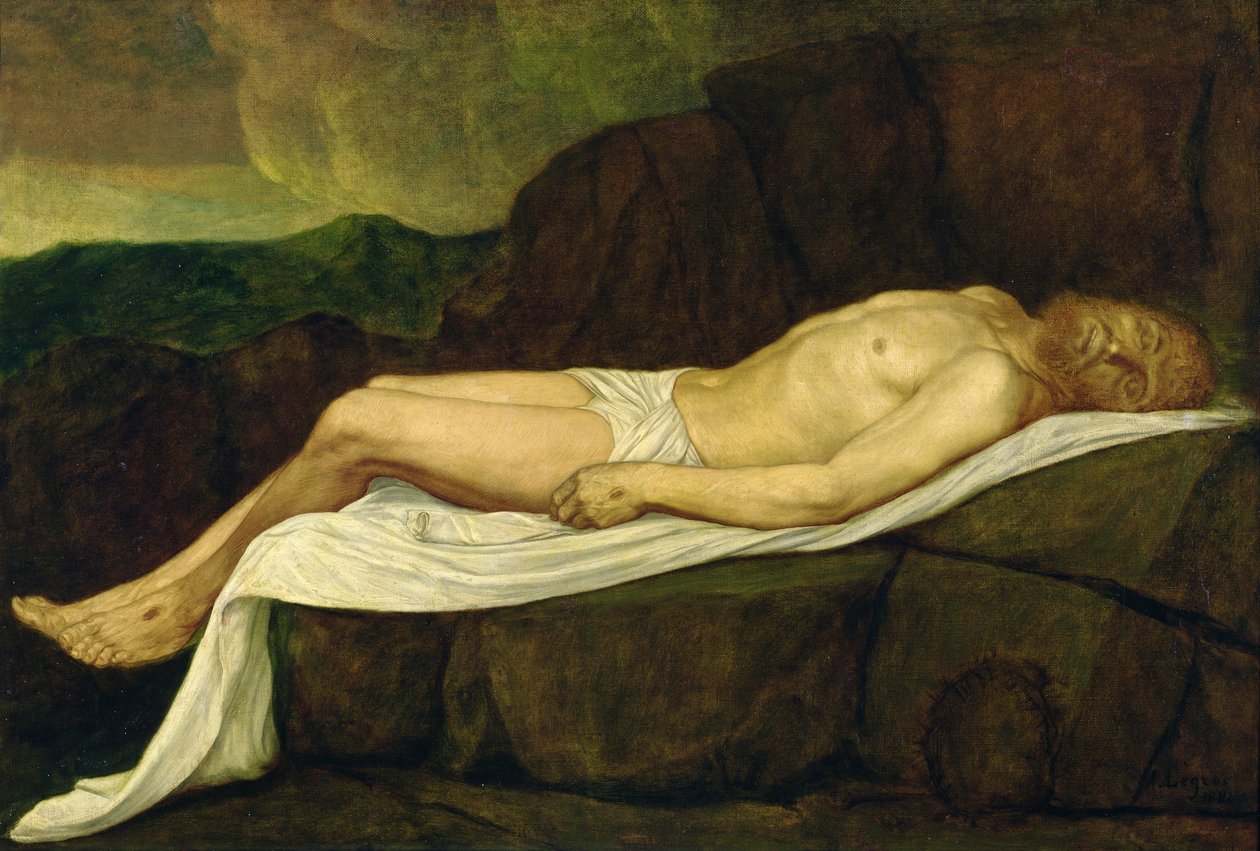 Der tote Christus, 1888 von Alphonse Legros