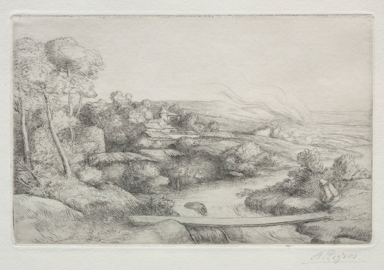 Die Fußgängerbrücke La Passerelle von Alphonse Legros