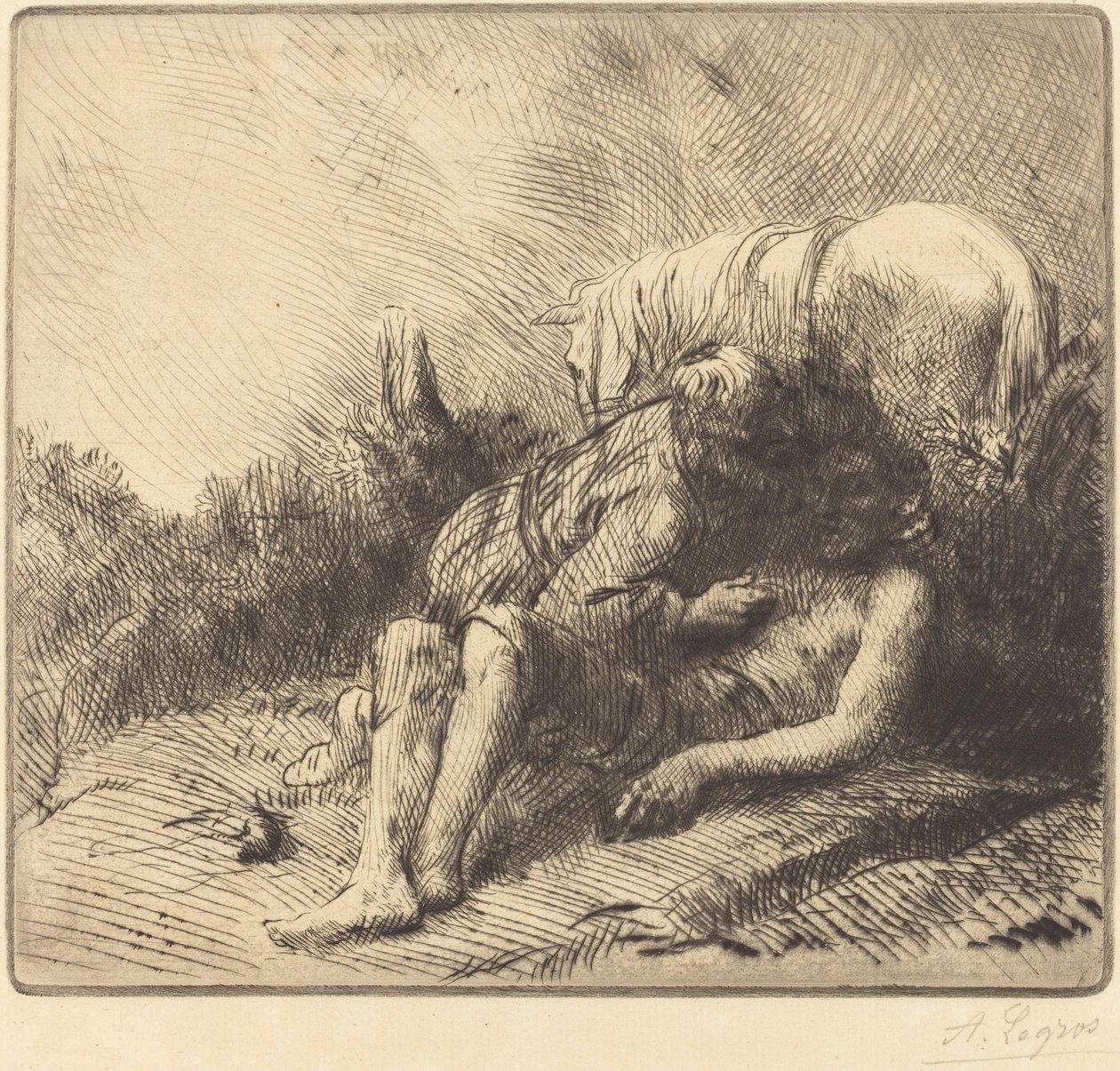 Der barmherzige Samariter von Alphonse Legros