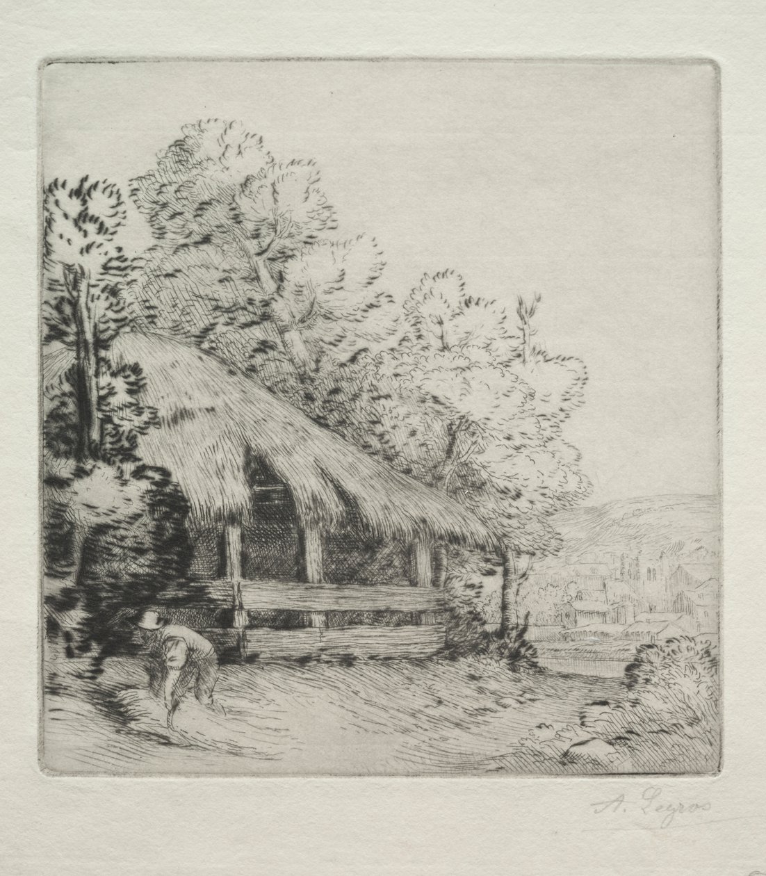 Der kleine Schuppen (Le Petit Hangar) von Alphonse Legros