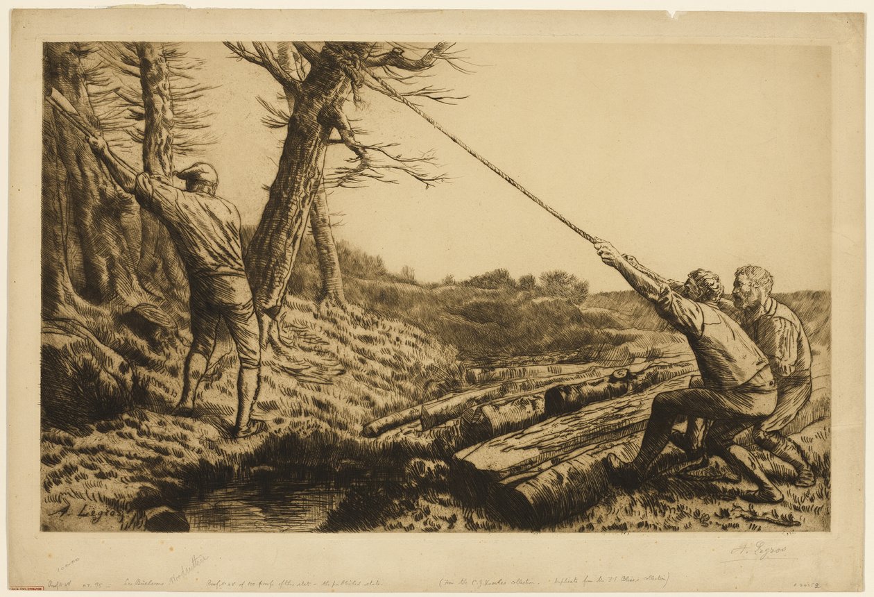 Die Holzfäller, zweite Platte von Alphonse Legros