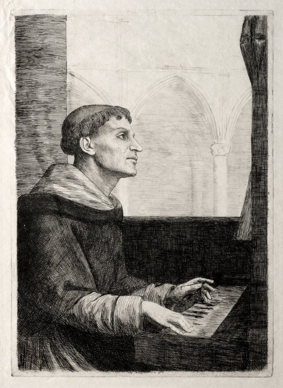 Der Mönch an der Orgel von Alphonse Legros