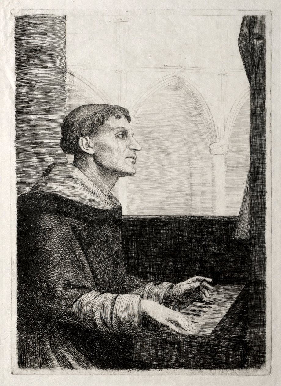 Der Mönch an der Orgel von Alphonse Legros