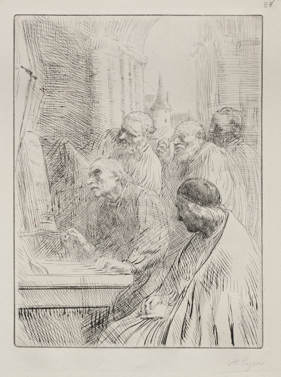 Die Mönche in der Kirche von Alphonse Legros