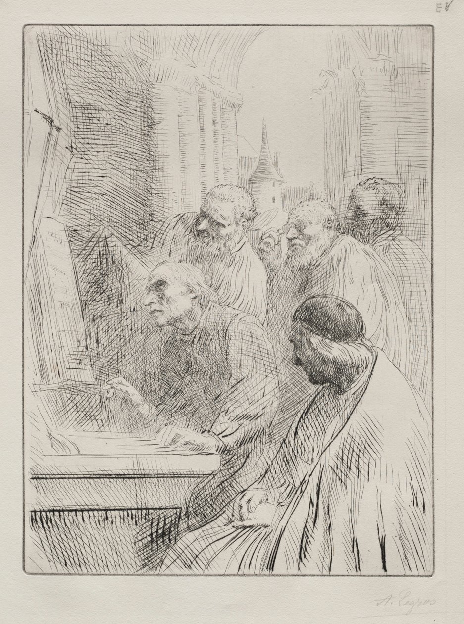Die Mönche in der Kirche von Alphonse Legros
