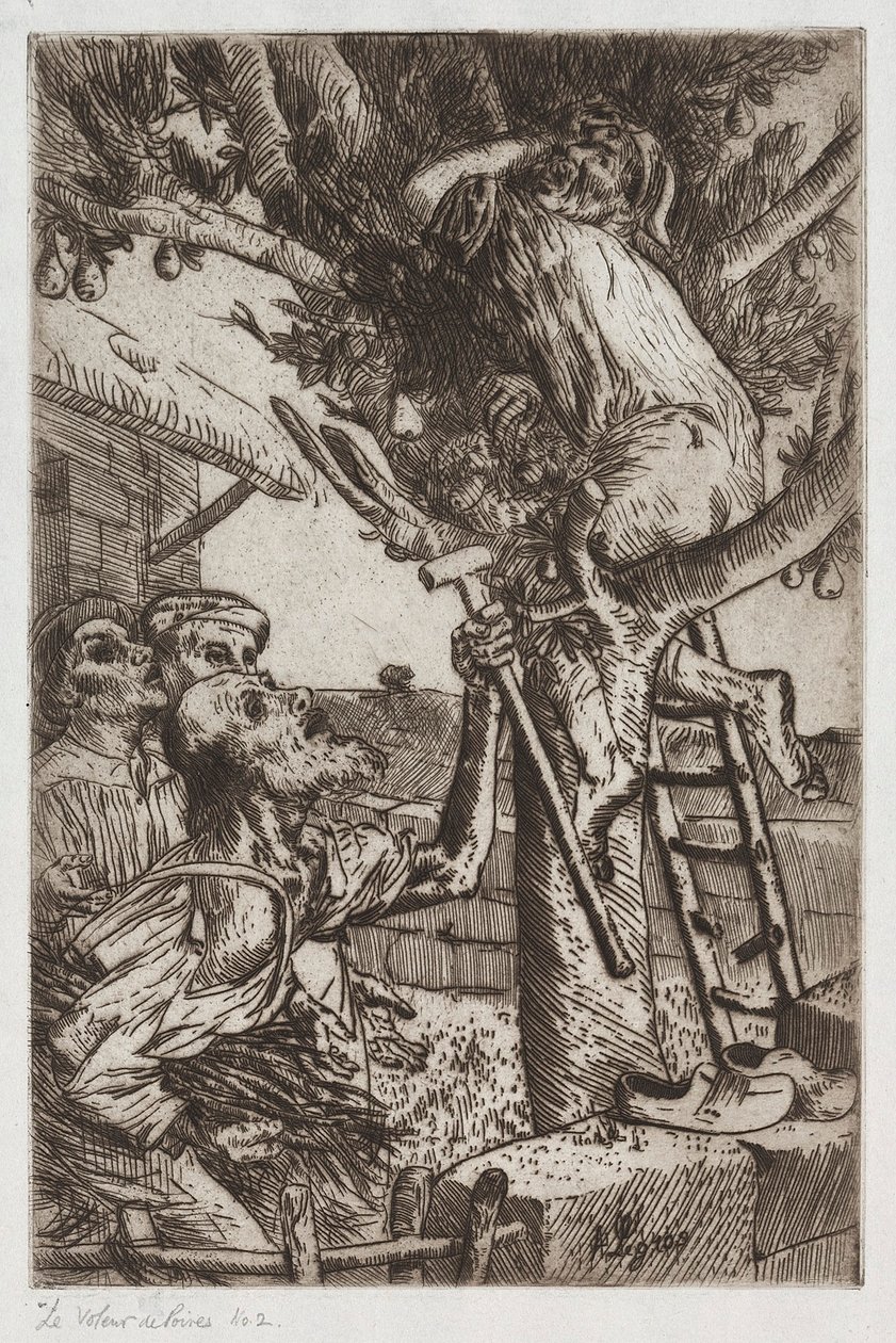 Der Birnendieb, Nr. 1, ca. 1890 von Alphonse Legros