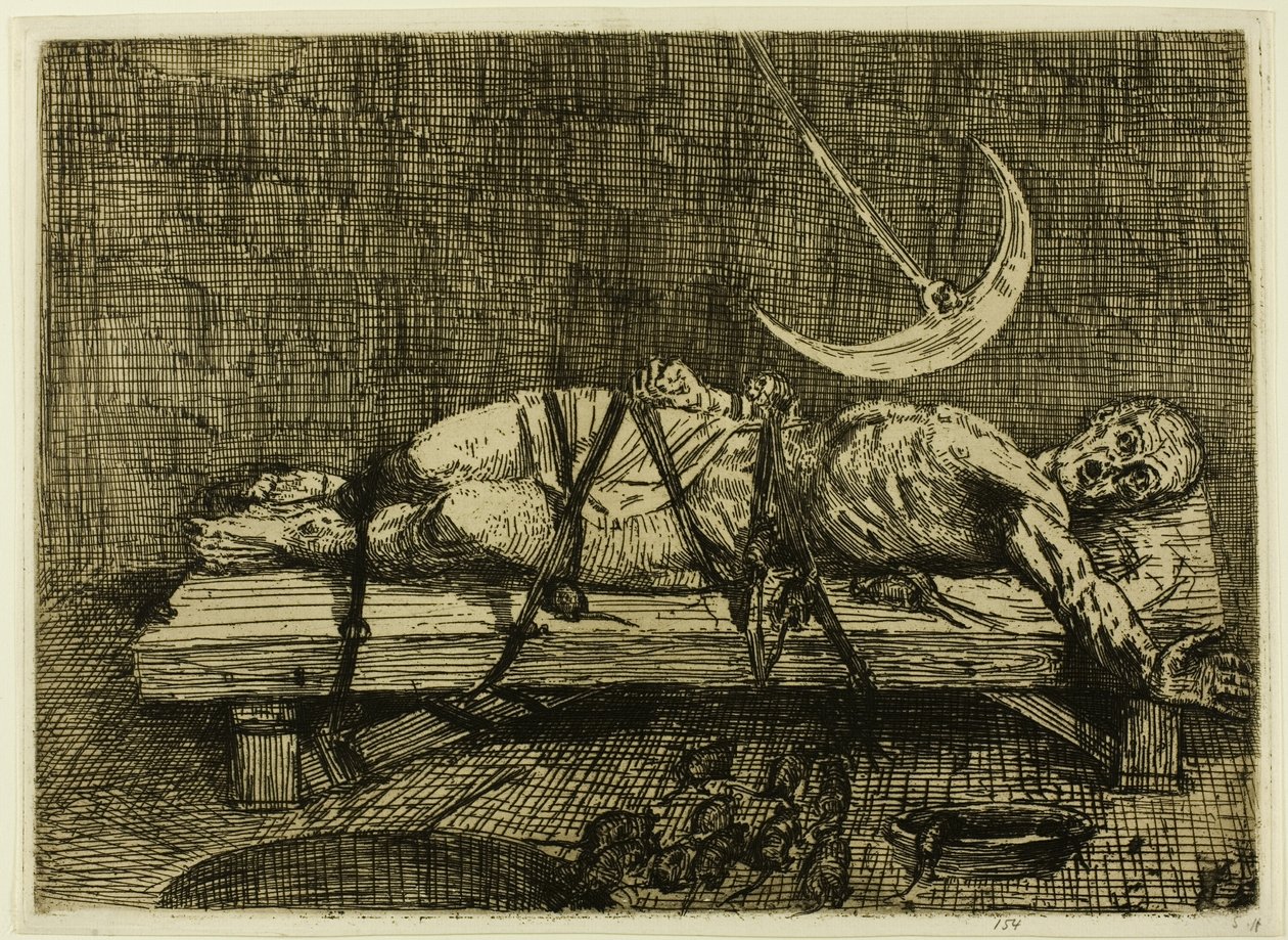 Die Grube und das Pendel, zweite Platte von Alphonse Legros