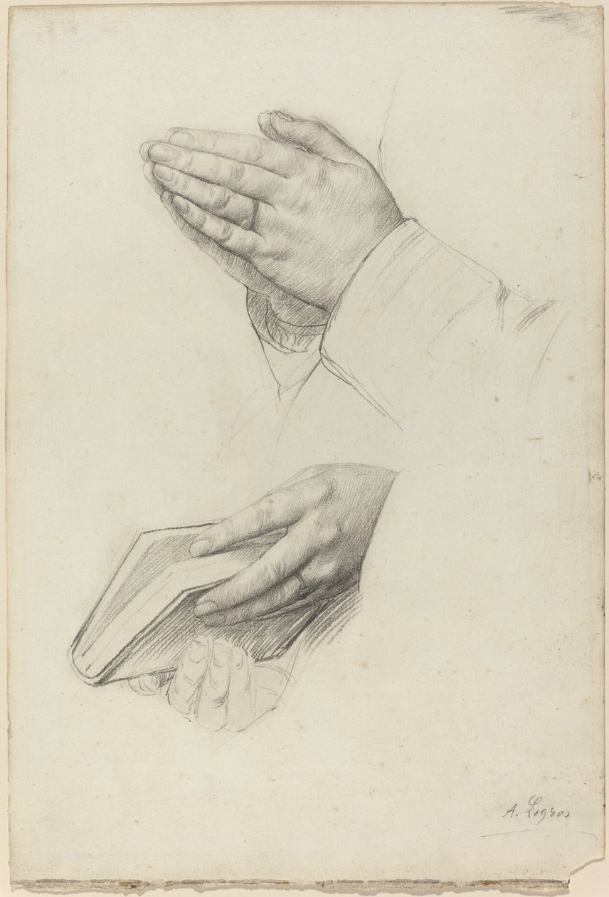 Zwei Studien von Händen von Alphonse Legros