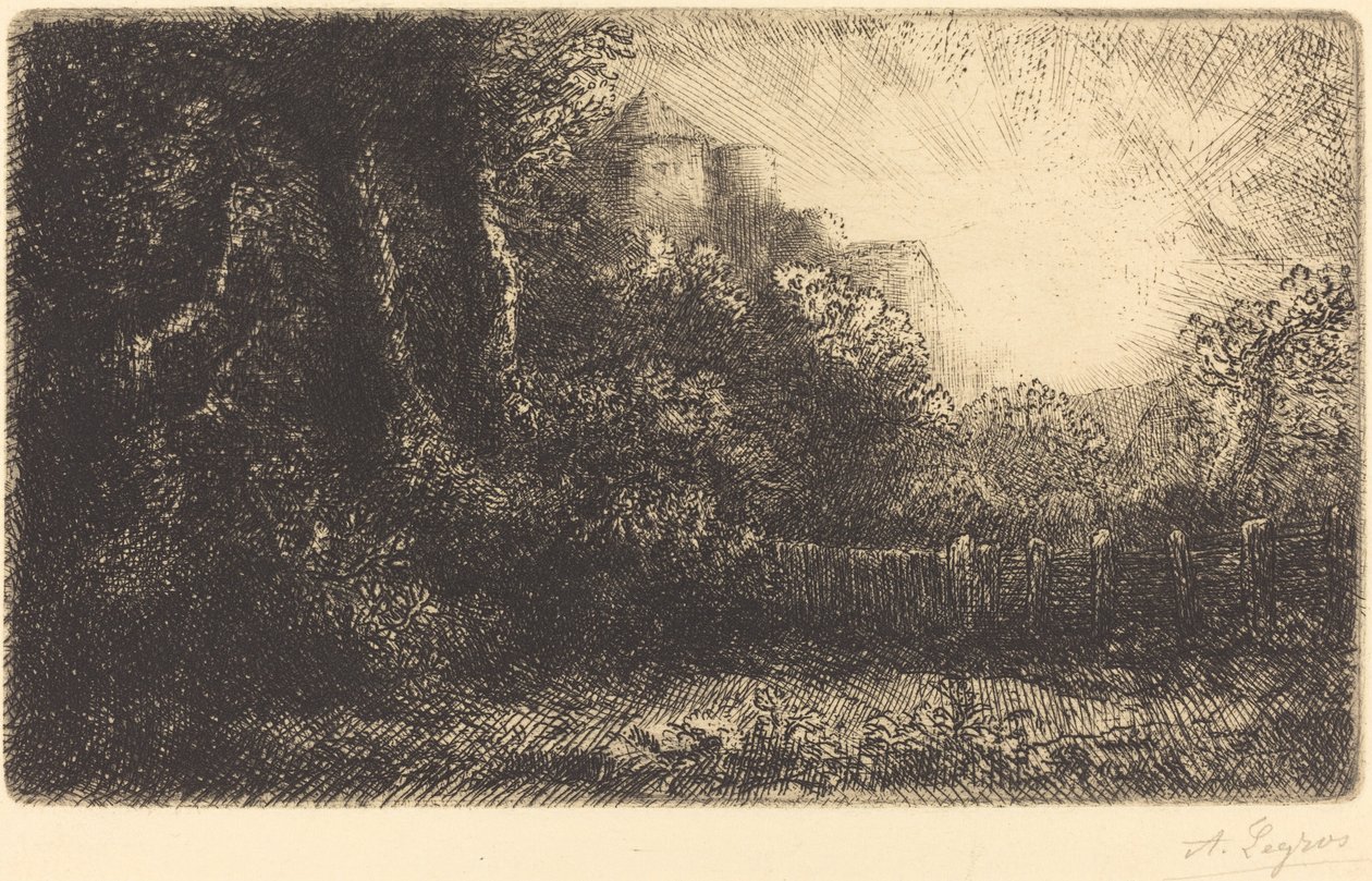 Ansicht eines Schlosses (Chateau de Poillet) von Alphonse Legros