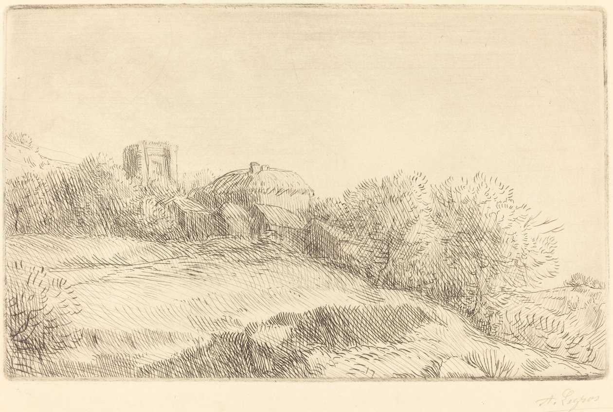 Dorf (Ein Dorf) von Alphonse Legros