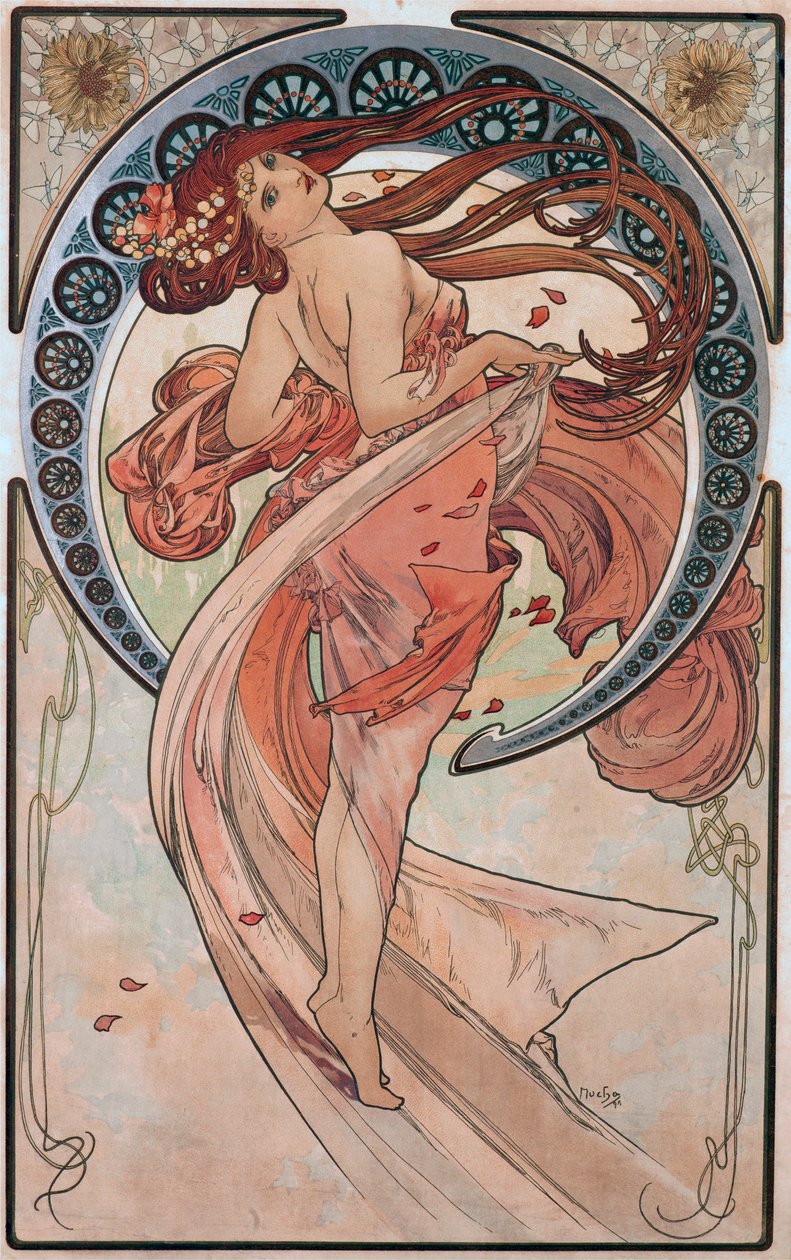 Tanz (Rose) von Alphonse Mucha