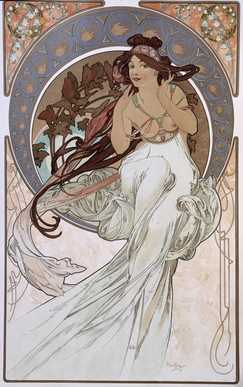 Die Musik - von Mucha von Alphonse Mucha