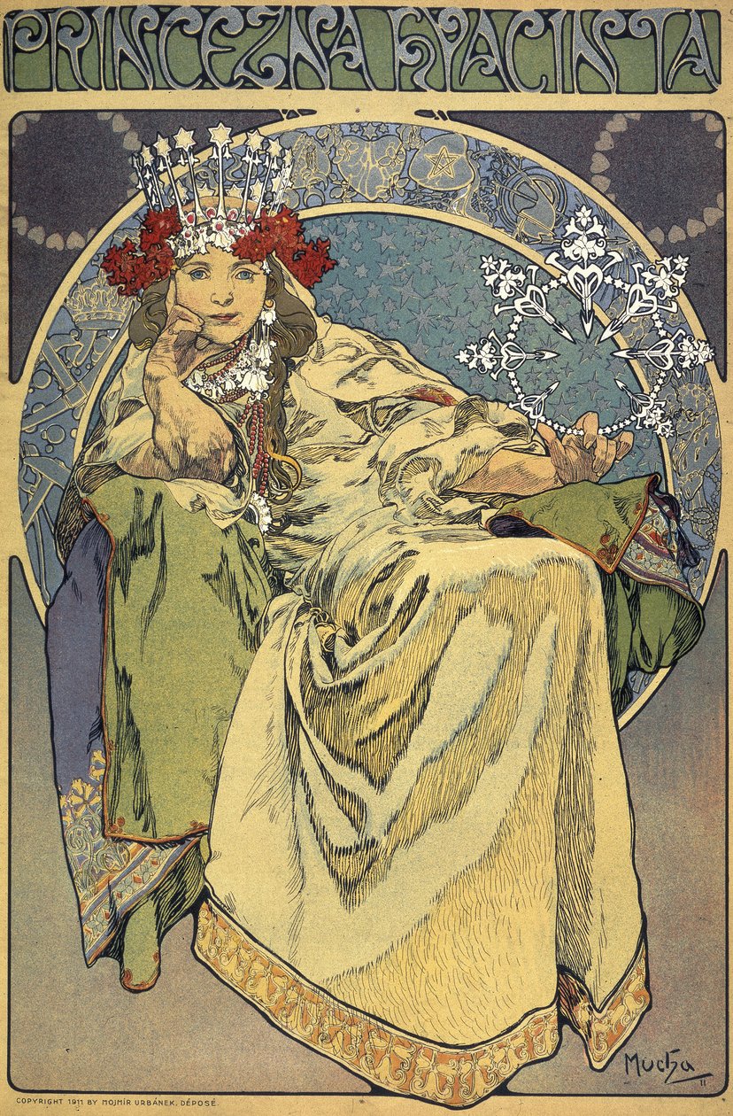 Die Prinzessin Hyacinthe (Princezna Hyacinta) von Alphonse Marie Mucha