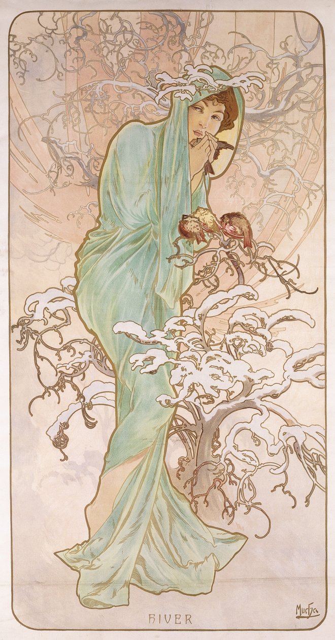 Winter; Hiver, ca. 1896 von Alphonse Mucha