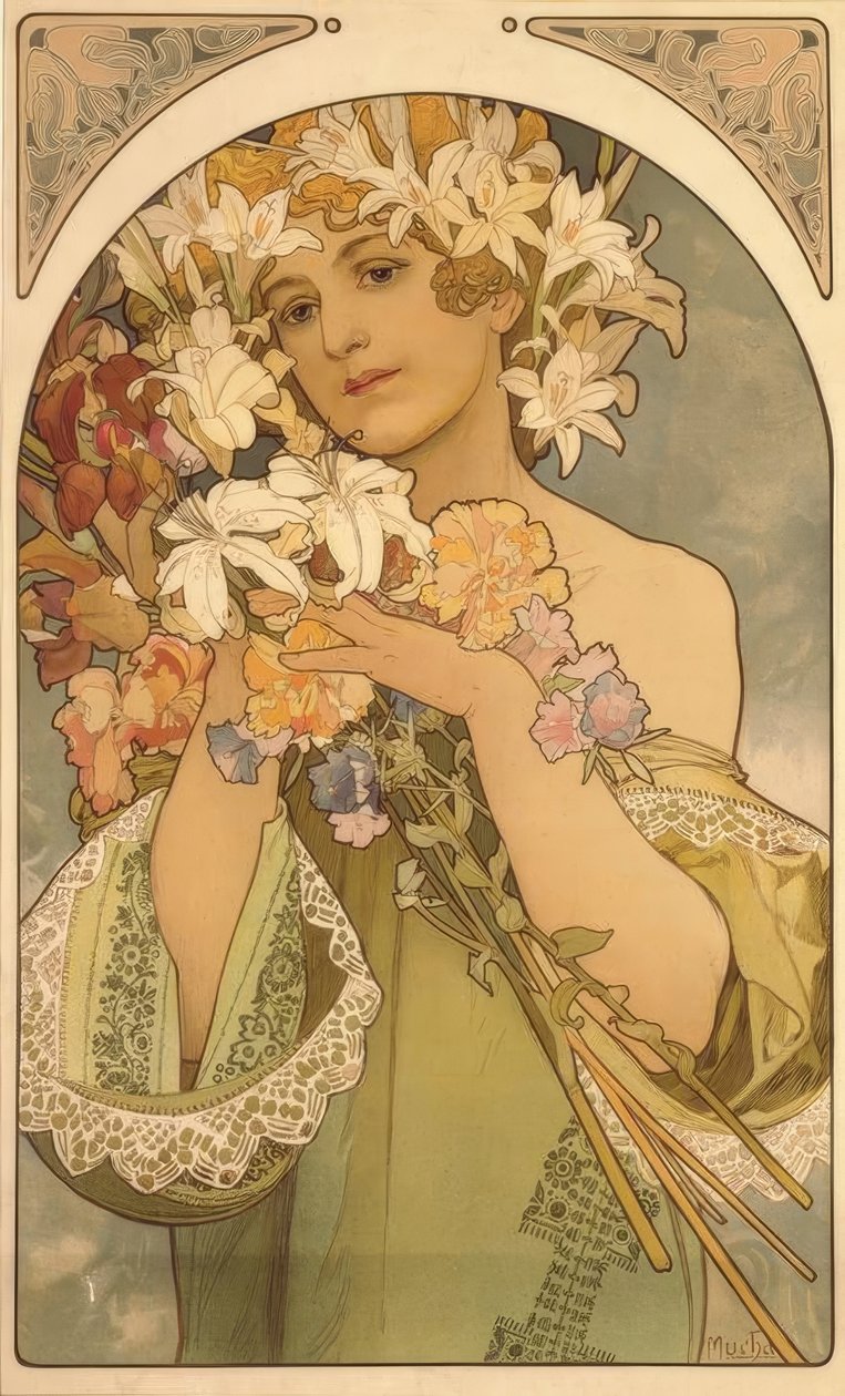 Blumen von Alphonse Mucha
