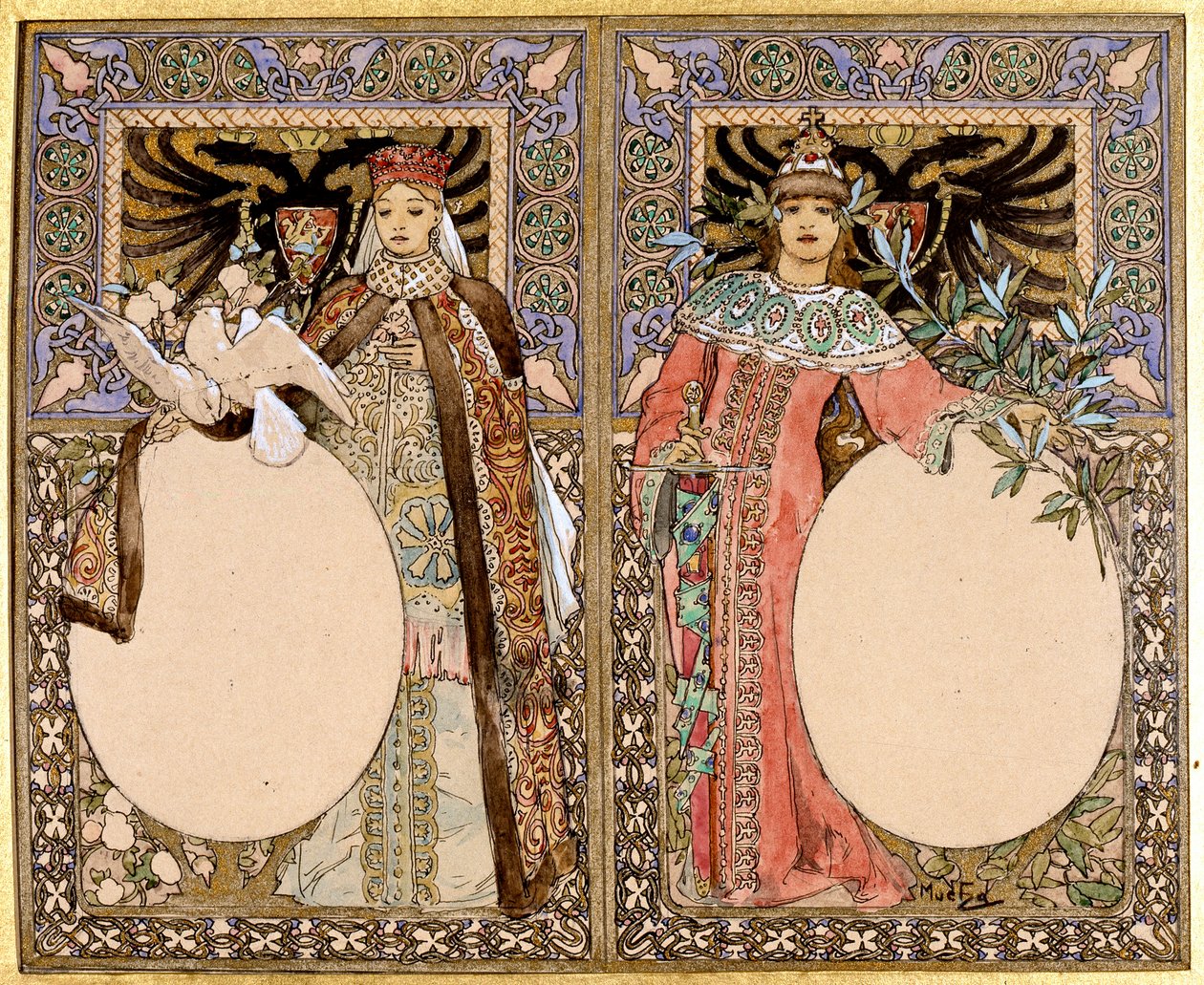 Buchillustration, 1890er Jahre von Alphonse Mucha