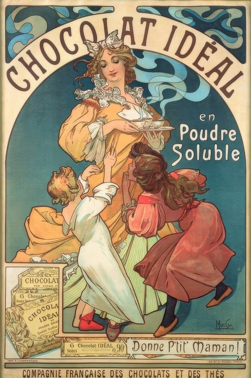 Chocolat Idéal en Poudre Soluble von Alphonse Mucha