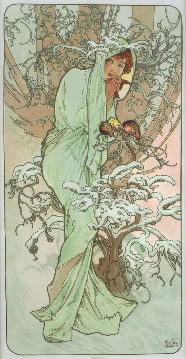 Winter von Alphonse Mucha