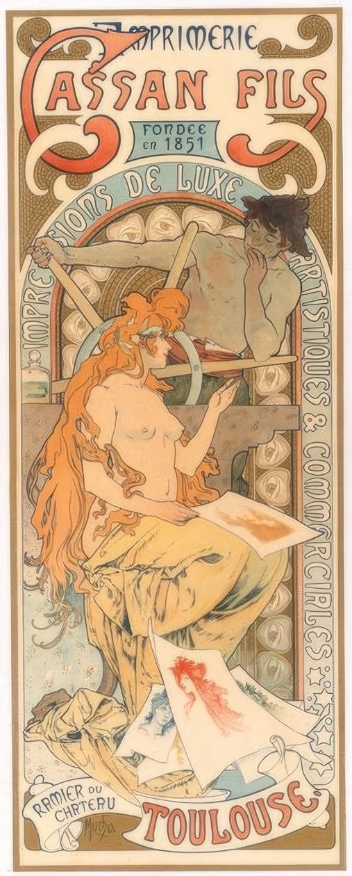 Imprimerie Cassan Fils von Alphonse Mucha
