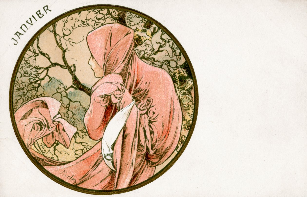 Januar, 1900 von Alphonse Mucha