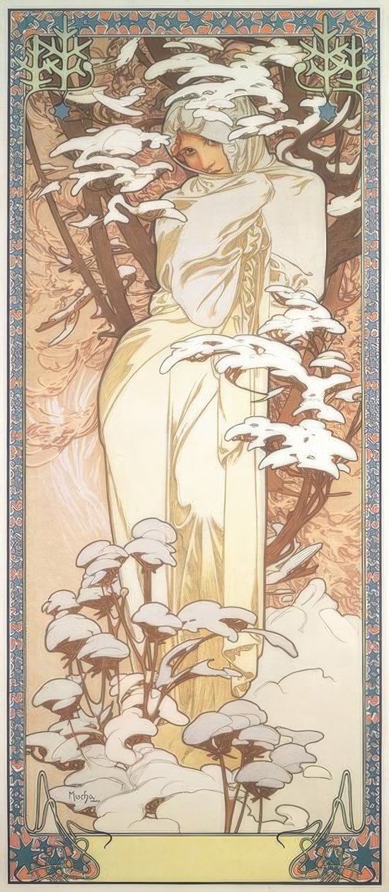 Der Winter von Alphonse Mucha