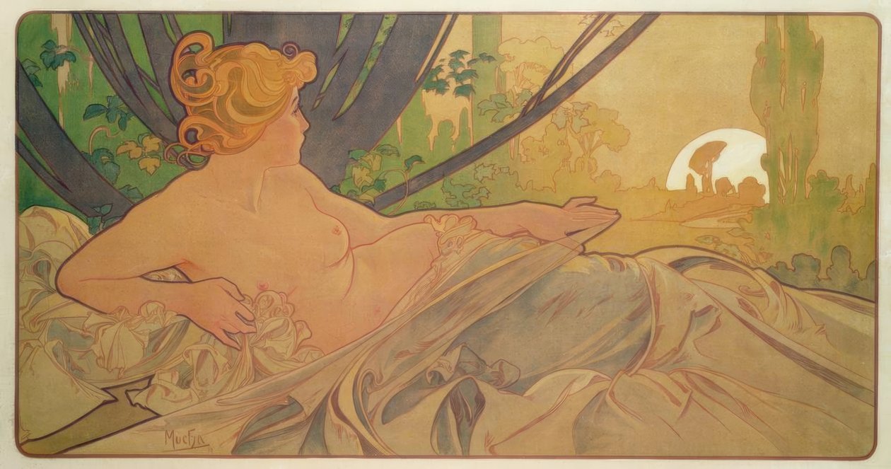 Morgendämmerung von Alphonse Mucha