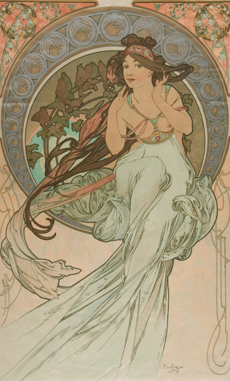 Musik aus den Künsten, 1898 von Alphonse Mucha