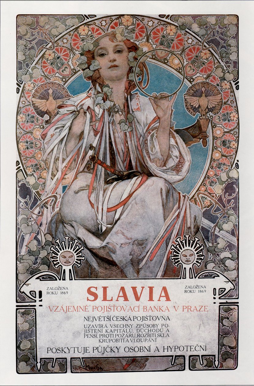 Slavia Poster, 1907 von Alphonse Mucha