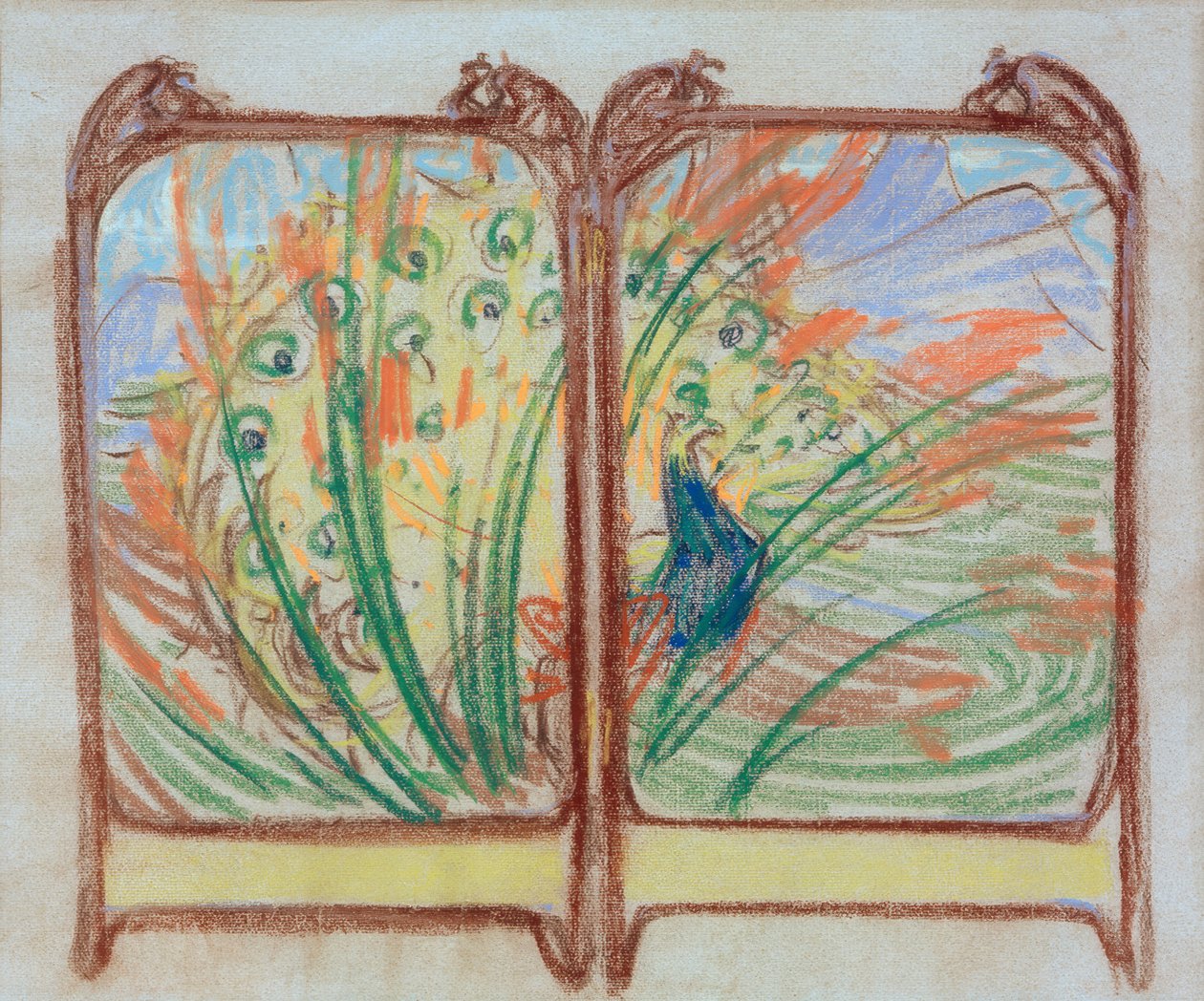 Studie für einen Wandschirm von Alphonse Mucha