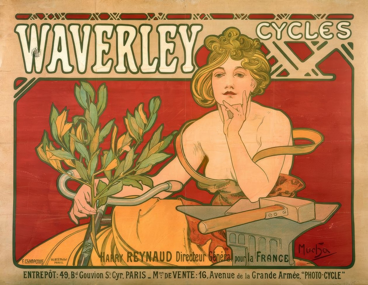 Waverley Fahrräder von Alphonse Mucha