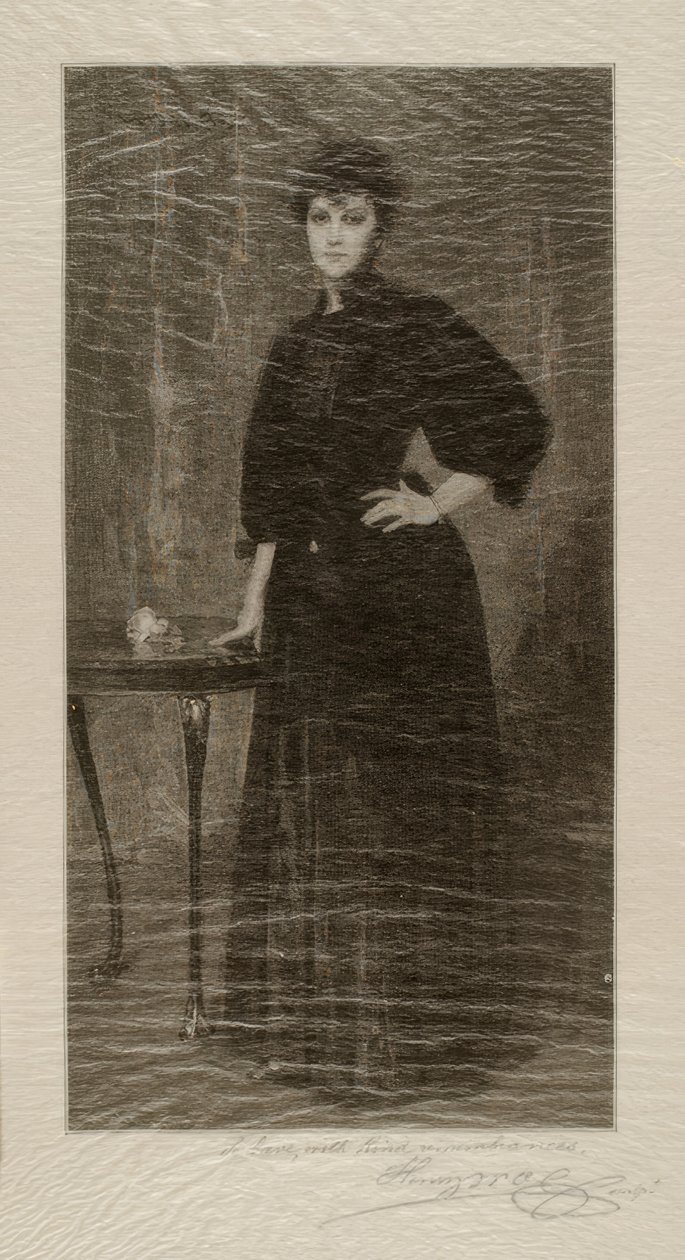 Eine Dame in Schwarz von Alsace Henry Wolf