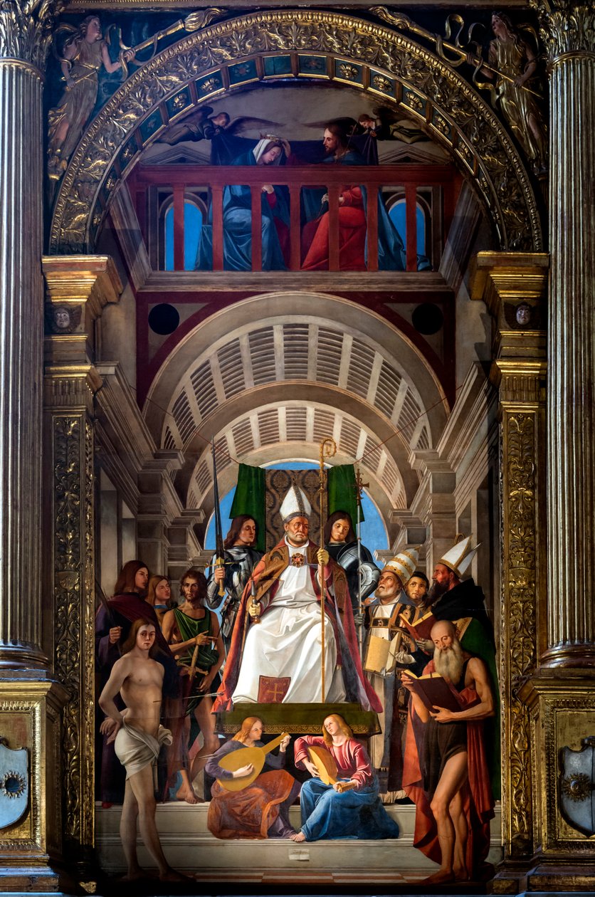 St. Ambrosius von Mailand von Alvise Vivarini