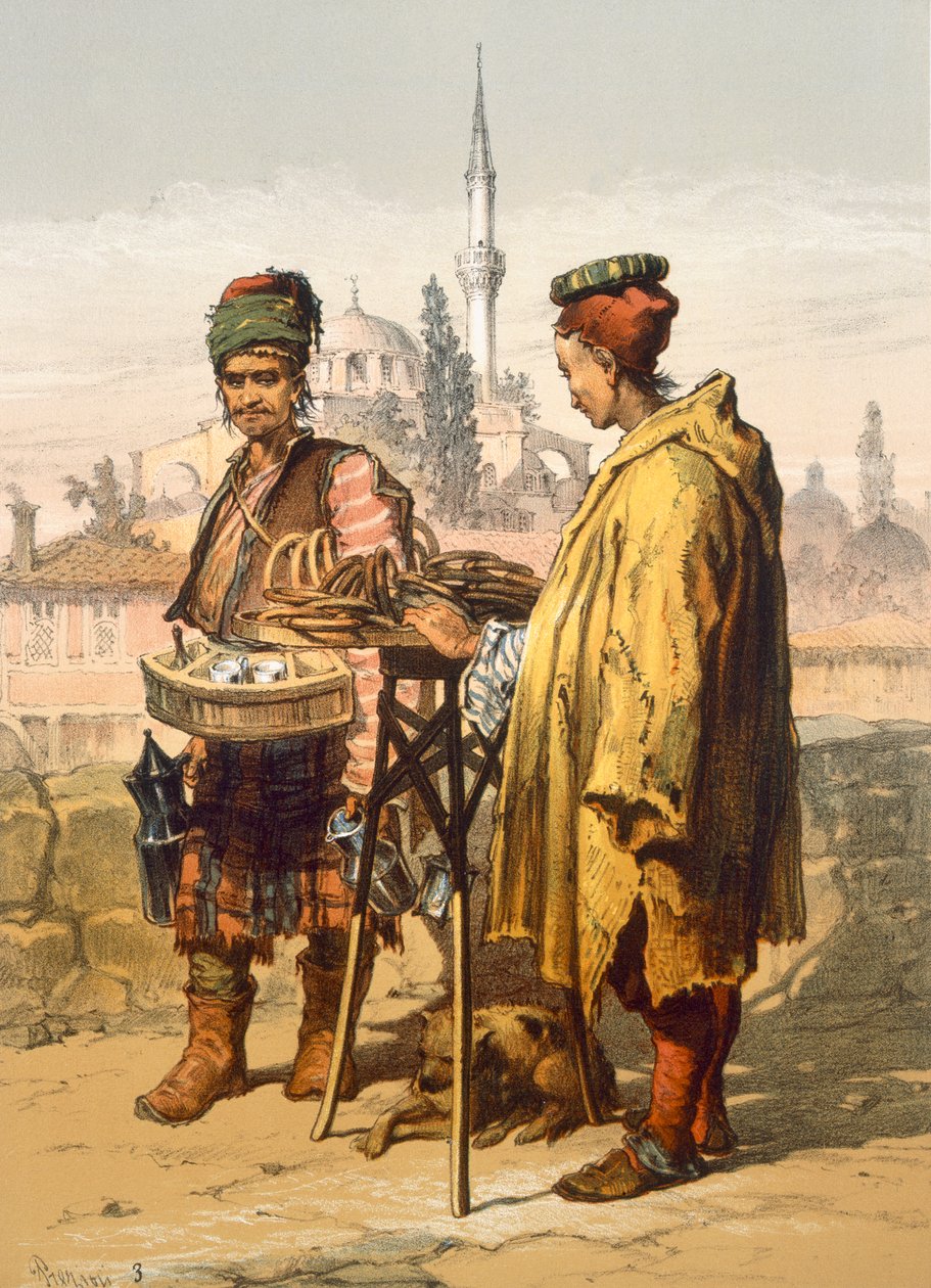 Ambulante Snack-Verkäufer, 1865 von Amadeo Preziosi