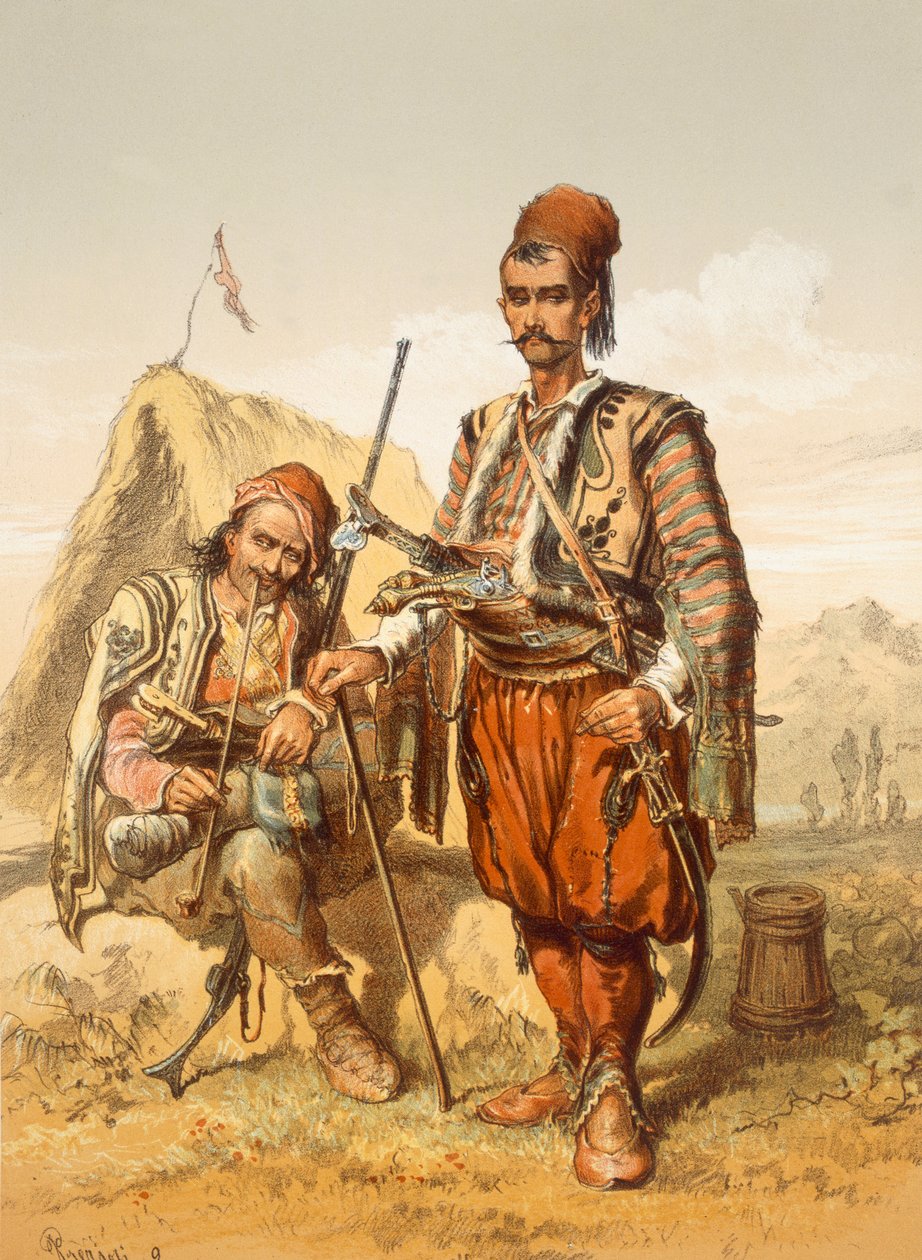 Kroatische Wachen, 1865 von Amadeo Preziosi