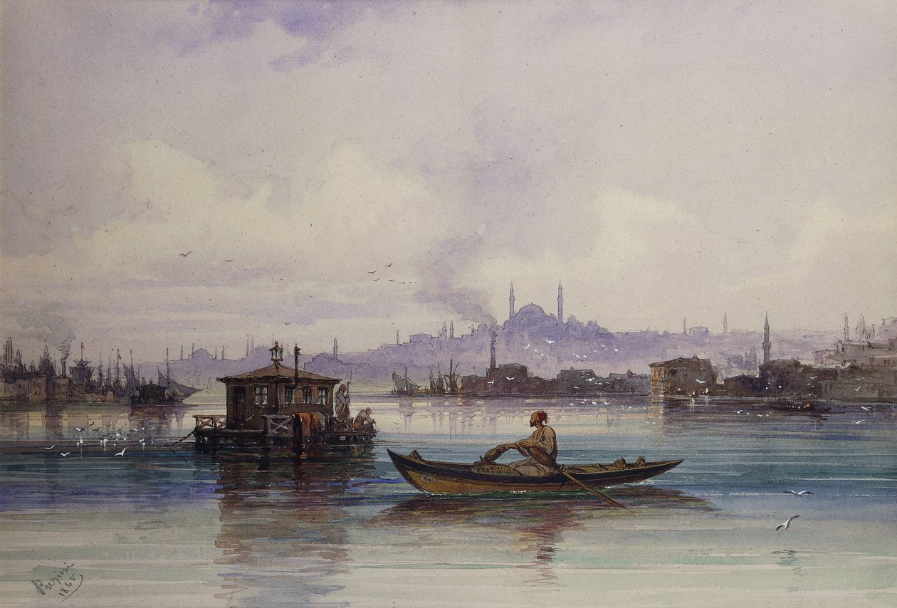 Am Bosporus, 1865 von Amadeo Preziosi