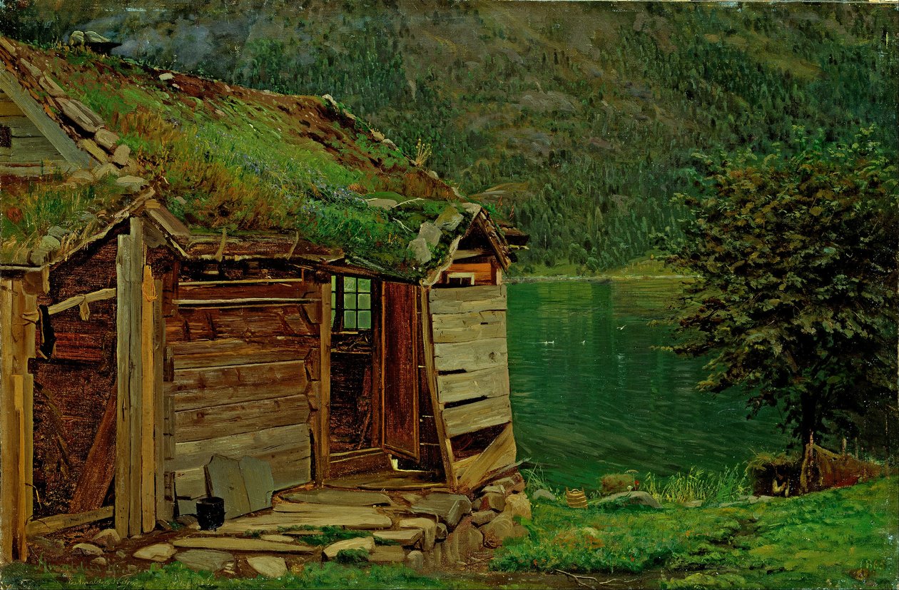 Bauernhaus in Balestrand von Amaldus Nielsen