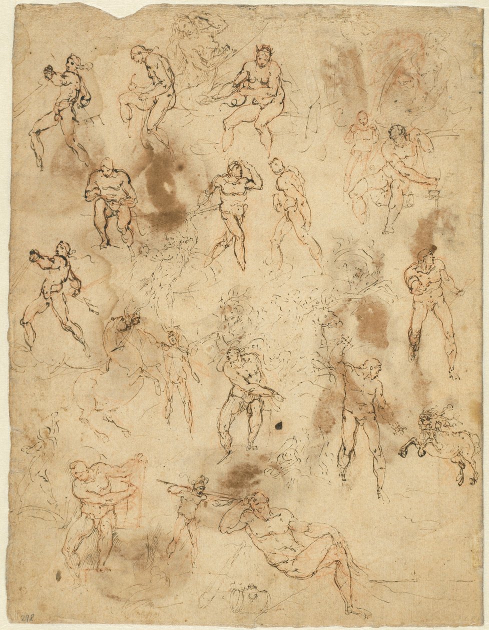 Studien von Figuren (verso) von Ambrogio Figino