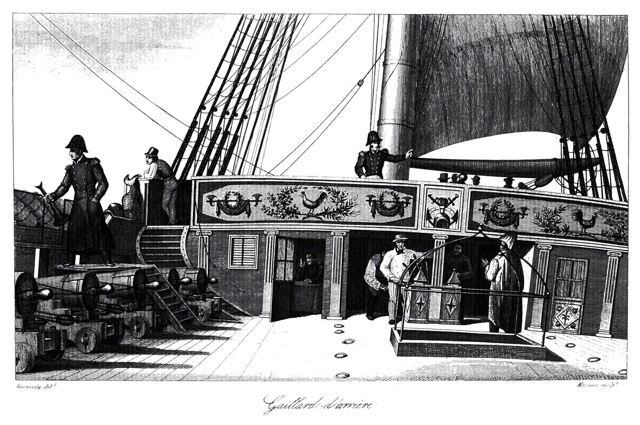 Achterkastell der Fregatte Méduse von Ambroise Louis Garneray
