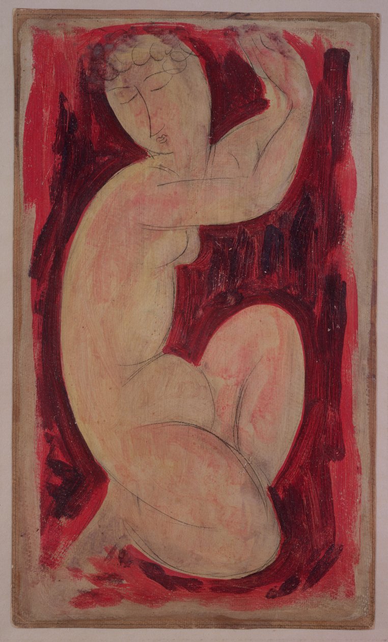 Rote Karyatide, 1913 von Amedeo Modigliani