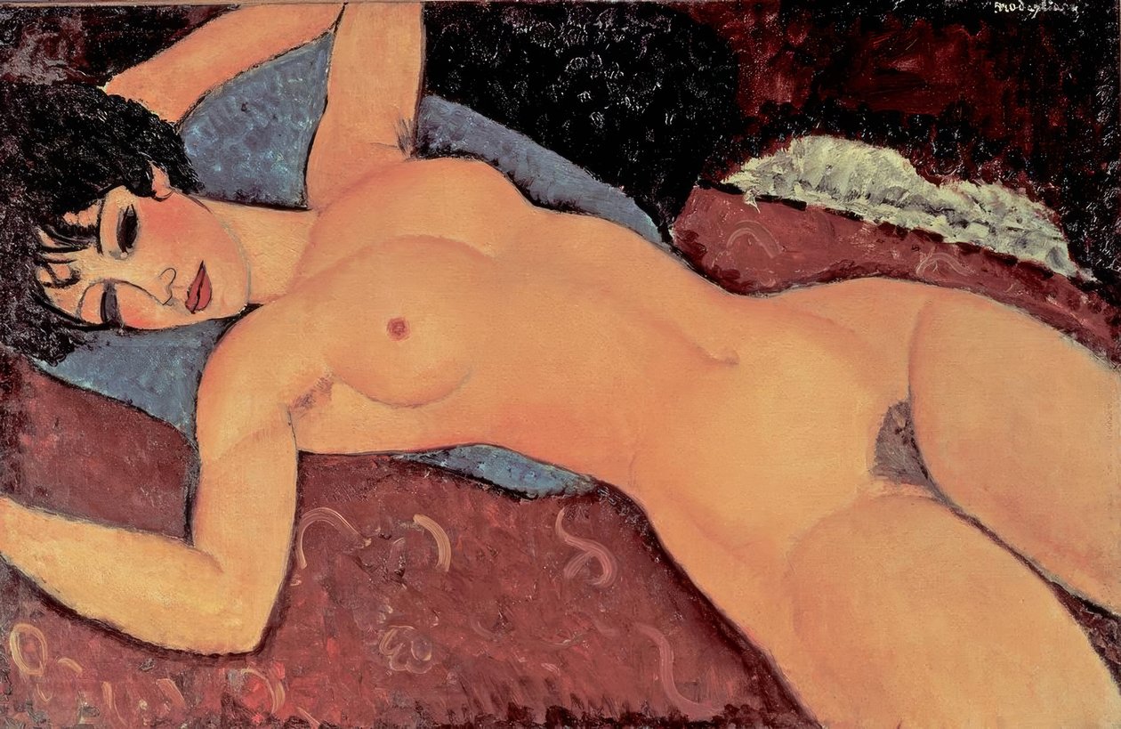 Roter Frauenakt von Amedeo Modigliani
