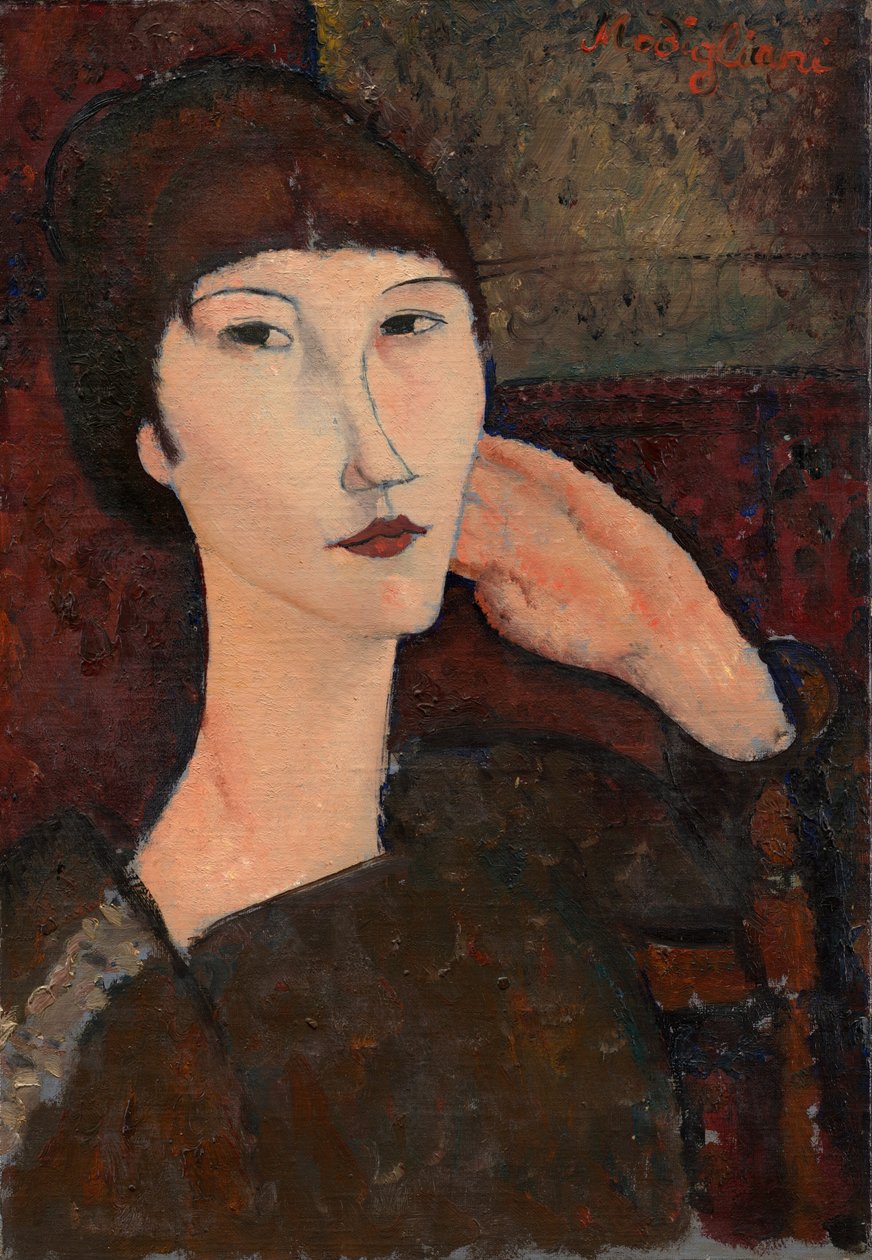 Adrienne (Frau mit Pony) von Amedeo Modigliani